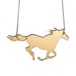 Running Horse Necklace,plexiglass Jewelry,lasercut..