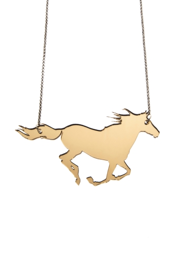 Running Horse Necklace,plexiglass Jewelry,lasercut Acrylic,gifts Under 25